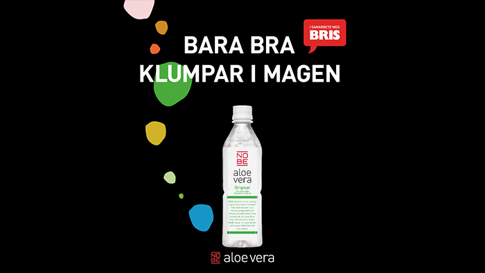 NOBE aloe vera stödjer BRIS – bara bra klumpar i magen
